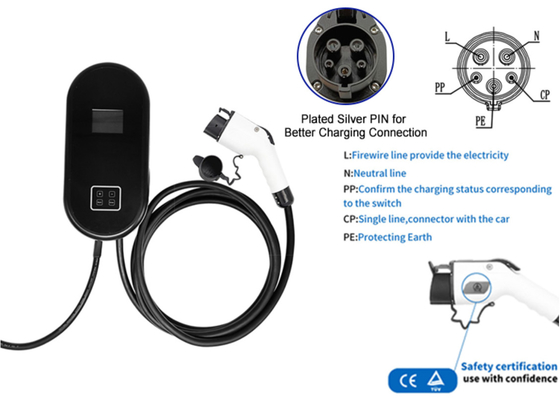 7KW J1772 380V Wall Box EV Charger Type 1 Level 2 Home Car Chargeing Station
